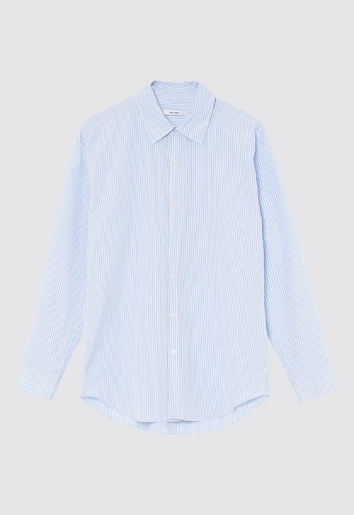 Jac+Jack Valan Cotton Shirt - Blue/White/Navy Stripe